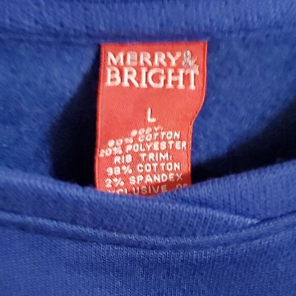 Merry bright sweatshirt  L new - Picture 2 of 7
